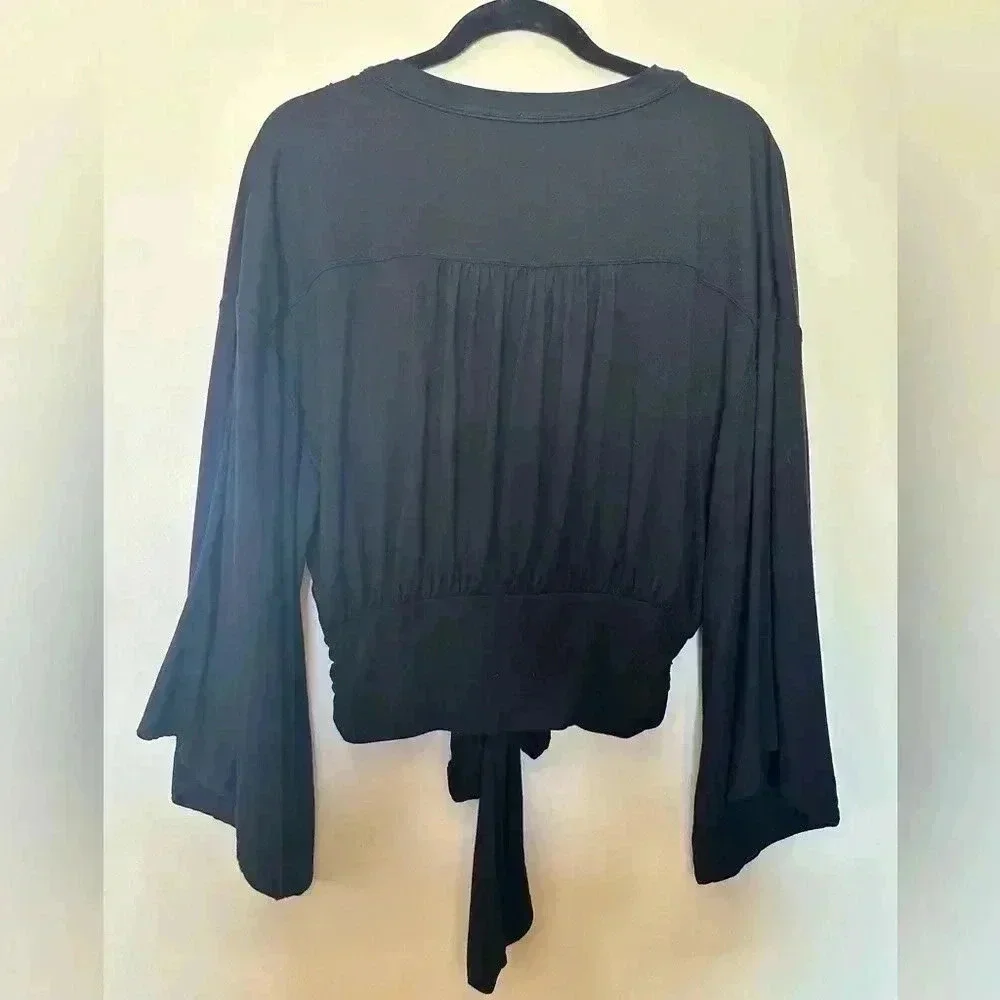 Free People Crop Bell Sleeve Top